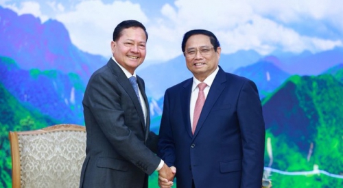 Thủ tướng Chính phủ Phạm Minh Chính tiếp Phó Thủ tướng Campuchia Neth Savoeun