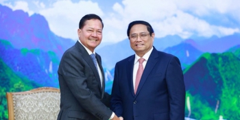 Thủ tướng Chính phủ Phạm Minh Chính tiếp Phó Thủ tướng Campuchia Neth Savoeun